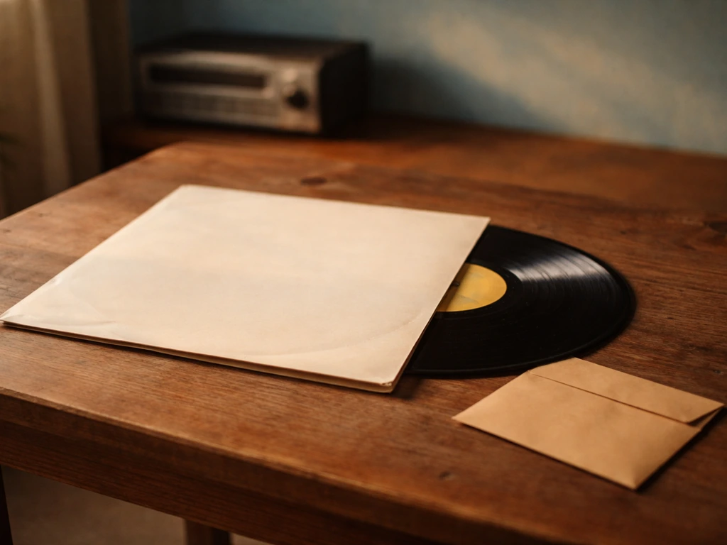 Vintage vinyl and a small cash envelope on a wooden desk, evoking Caribbean reggae research and earnings context.